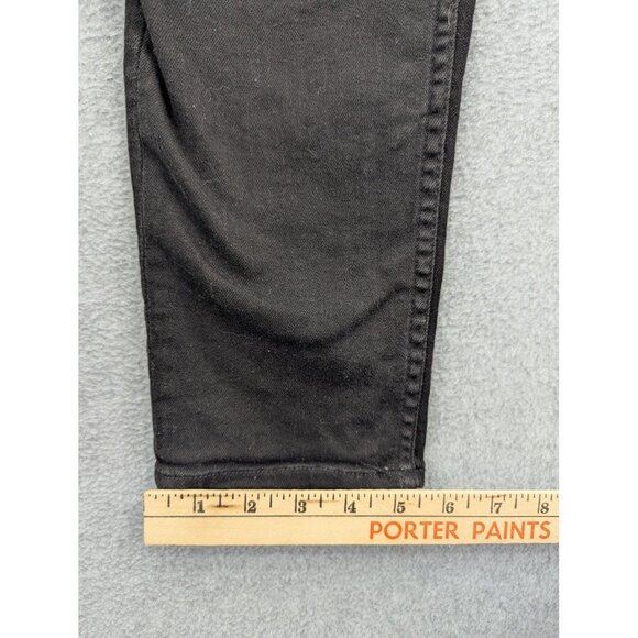 H&M Overalls Womens 10 Black Stretch Denim Bib Adjustable Straps Skinny Pockets - Picture 9 of 14